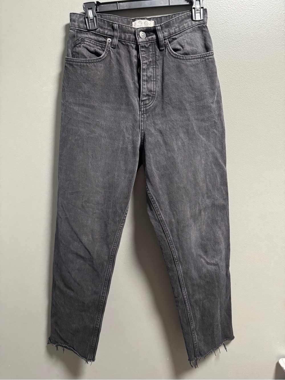 We The Free Women's CRVY Collection Barrel Straight Leg Washed Black Jeans 28